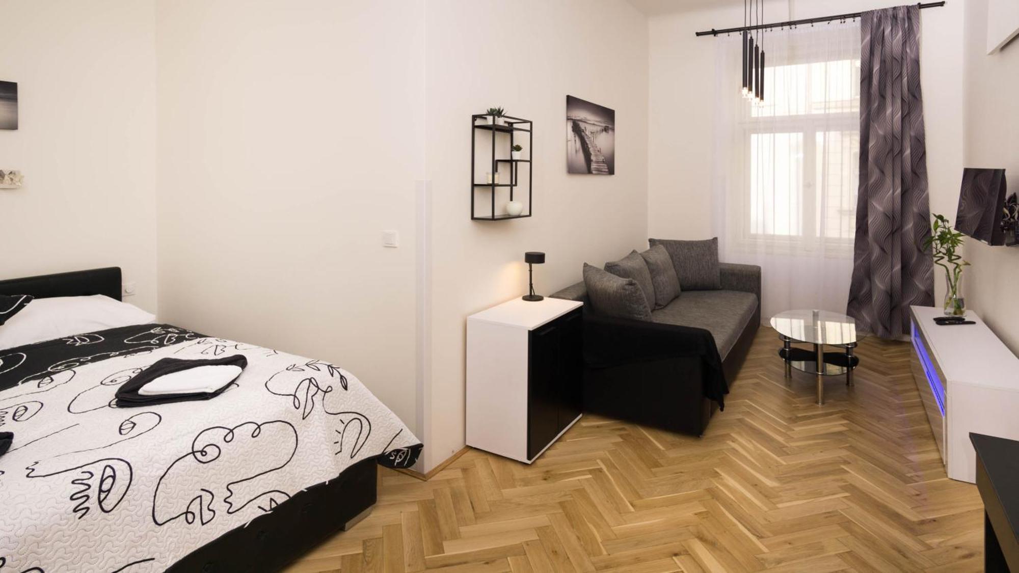 Black & White Apartment Prague By Wenceslas Square And Muzeum Zewnętrze zdjęcie