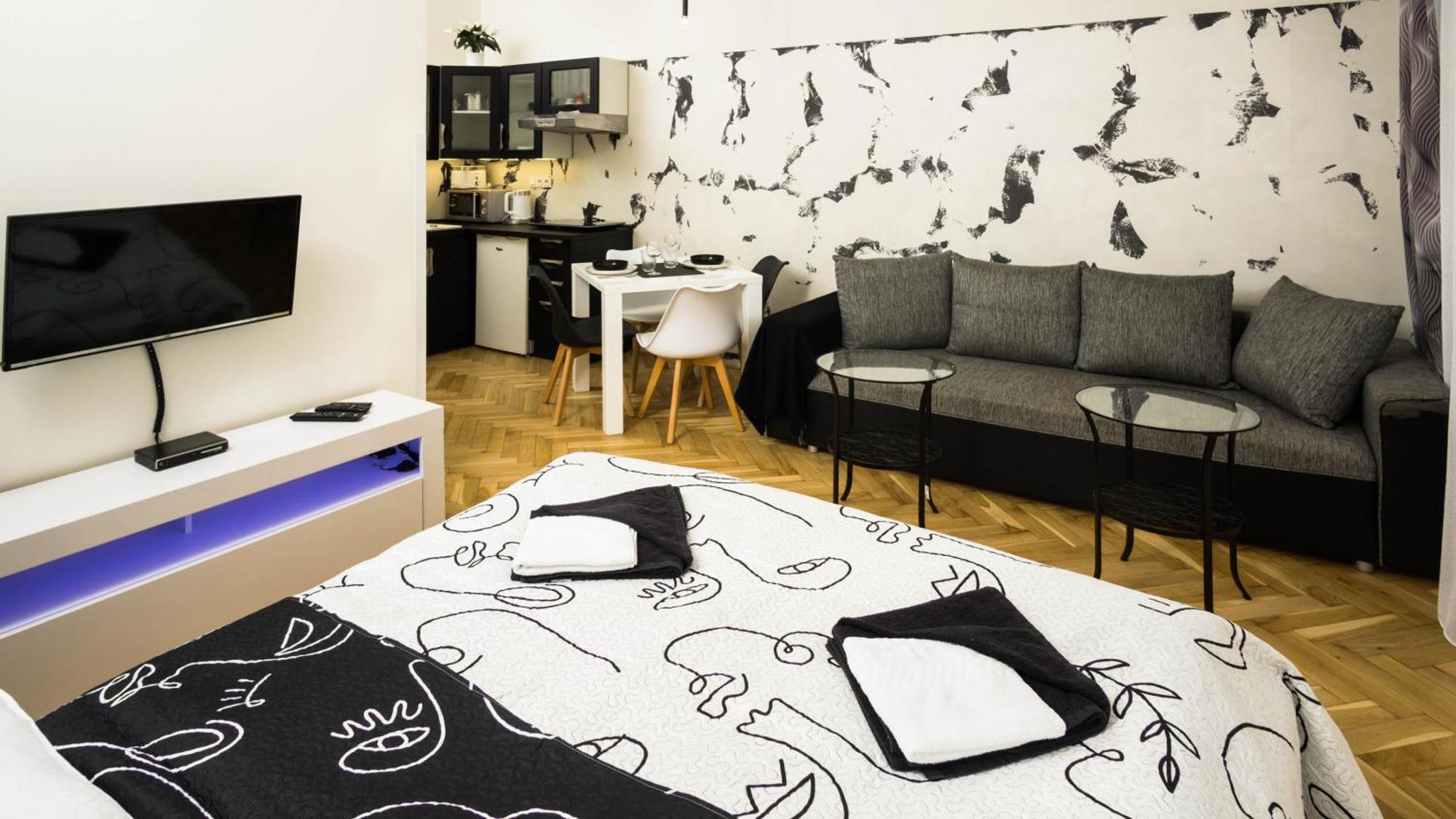 Black & White Apartment Prague By Wenceslas Square And Muzeum Zewnętrze zdjęcie