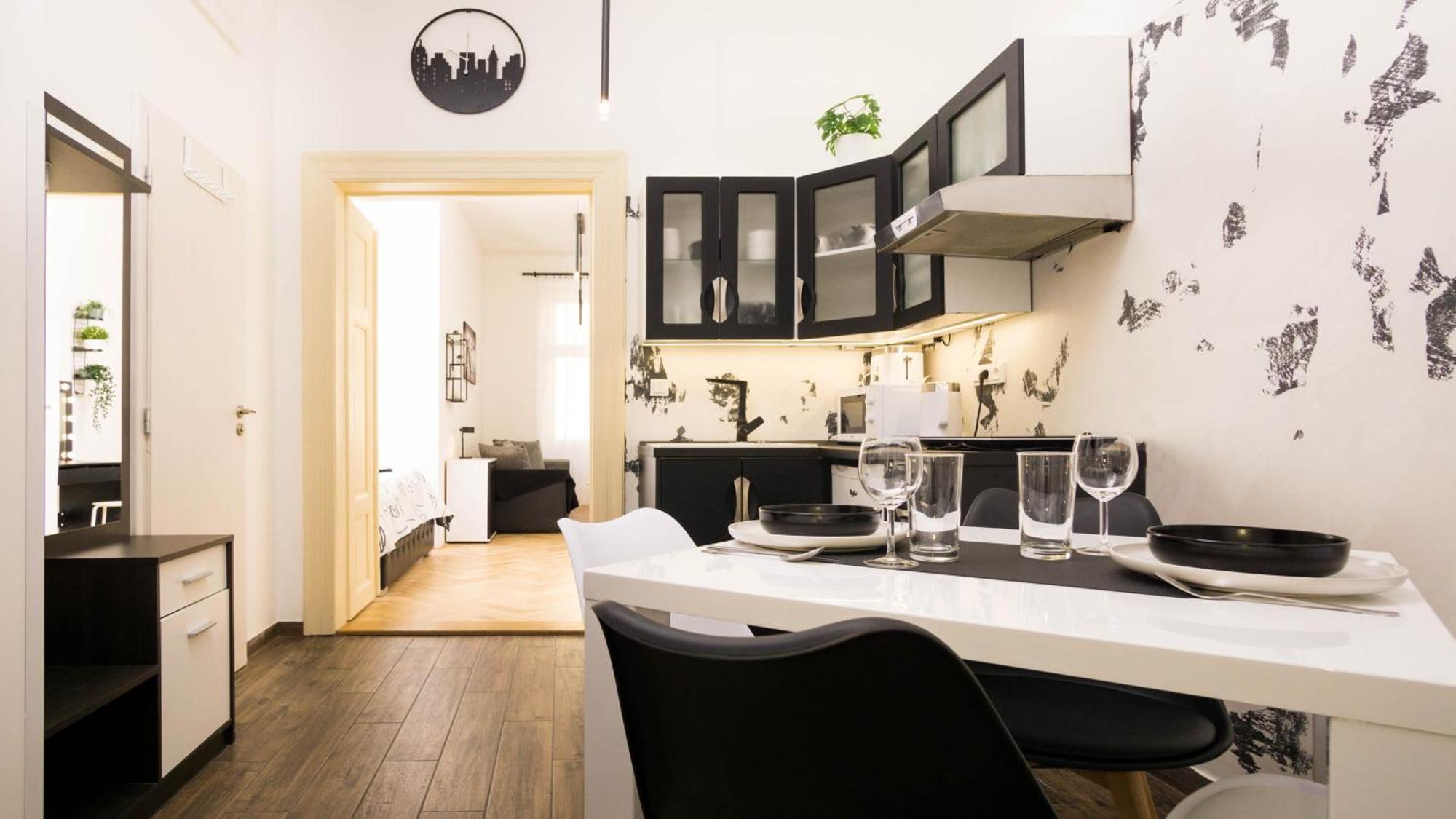 Black & White Apartment Prague By Wenceslas Square And Muzeum Pokój zdjęcie